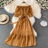 Bali vacation beach dress, fashionable and sexy off shoulder one shoulder dress, elegant temperament, big swing long dress