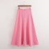 2024 European and American style spring and summer new fashionable small fragrance style high waist slimming pink half skirt slimming slimming wholesale