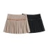 Foreign Trade 2024 Spring New Style European and American Versatile High Waist Belt with Wrinkle Shorts Skirt Pants for Women