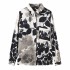 Foreign Trade 2024 Spring New Women's Clothing European and American Style Flower Printed Loose Silk Texture Shirt for Women