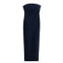 AliExpress foreign trade 2024 summer new women's clothing European and American style strapless solid color medium long denim dress for women