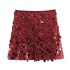 Foreign Trade 2023 Winter New Women's Clothing European and American Style Glitter Wrapped Hip Skirt Mini Sexy Short Skirt