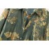 2023 Autumn New Women's Printed Shirt, Printed Midi pleated Skirt Set for Foreign Trade