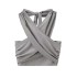 Foreign Trade 2023 Summer New Women's Clothing European and American Style Hanging Neck Collar Linen Top Tank Top Straight Pants Set