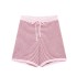 2024 New Women's Loose Knitted Polo Shirt Collar Top High Waist Knitted Shorts Set 6427041