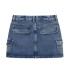 Cross border foreign trade wholesale 2023 sexy personalized pocket decoration high waisted workwear denim skirt