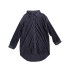 2022 early spring new Korean version loose BF style versatile lapel long sleeved pleated mid length shirt top for women