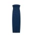 AliExpress foreign trade 2024 summer new women's clothing European and American style strapless solid color medium long denim dress for women