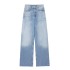 2024 Summer New Products: European and American Style High Waist Wide Leg Jeans, Haired Straight Leg Jeans, Jeans, Women's Pants