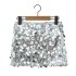 Foreign Trade 2023 Winter New Women's Clothing European and American Style Glitter Wrapped Hip Skirt Mini Sexy Short Skirt