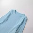 AliExpress wholesale summer new women's gradient color pullover round neck long sleeved slim knit long dress