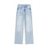 2023 Autumn New Product European and American Cross border Women's Casual Wide Leg Middle Waist Long Jeans 6045129