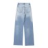 2024 Summer New Products: European and American Style High Waist Wide Leg Jeans, Haired Straight Leg Jeans, Jeans, Women's Pants