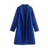 Foreign Trade 2022 European and American Winter New Women's Wear Casual Style Whisper Collar Non buttoned Coat for Women