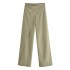 2023 Summer New Women's Fashion and Casual Versatile Linen Blended Wrapped Pants for Foreign Trade