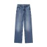 2023 Autumn New Product European and American Cross border Women's Casual Wide Leg Middle Waist Long Jeans 6045129