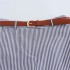 Foreign trade 2024 summer new women's clothing European and American style belt decoration striped casual short skirt pants 1478223