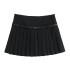 Foreign Trade 2024 Spring New Style European and American Versatile High Waist Belt with Wrinkle Shorts Skirt Pants for Women