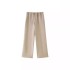 2024 women's cross-border European and American style linen drawstring straight leg pants 5063582+suit jacket women 6046582