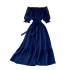 Bali vacation beach dress, fashionable and sexy off shoulder one shoulder dress, elegant temperament, big swing long dress