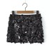 Foreign Trade 2023 Winter New Women's Clothing European and American Style Glitter Wrapped Hip Skirt Mini Sexy Short Skirt