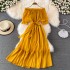 Bali vacation beach dress, fashionable and sexy off shoulder one shoulder dress, elegant temperament, big swing long dress