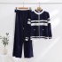 American retro milk sweatshirt 2023 early autumn color blocked loose temperament goddess style sports pants two-piece set