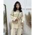 Cross border European and American fashion western-style knitted suit women's 2024 autumn and winter new style pullover sweater wide leg pants suit trend