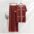 Xiaoxiangfeng short sleeved shirt loose wide leg pants set European and American style knitted two-piece set cross-border knitted set