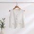 French V-neck ice silk knitted cardigan women's outerwear vest vest vest jacket dopamine wearing sleeveless top