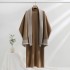 European Station Fashion Knitted Set 2023 Early Autumn Style Charm Cloak Color blocked Big Shawl+Solid Color Dress for Women