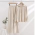 European Station Fashion Knitted Set Rose Button Loose Long Sleeve Solid Color Set Wide Leg Loose Slimming Foreign Trade