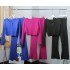 Chic sports style casual suit, tight fitting high neck knitted top, floor mopping high waisted flared pants, autumn and winter two-piece set