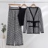 European station fashion slimming old pattern herringbone jacquard knitting foreign trade knitting set temperament