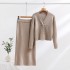 Autumn and winter old money style knitted long sleeved sweater dress for women, V-neck, high-end feeling, waist cinching, niche, light luxury, chic, core spun yarn