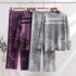 Cross border ink painting navigation map European station knitted fashion suit sweater loose wide leg pants two-piece set art