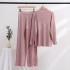 Fashion Solid Color Knitted Set for Women 2023 Early Autumn New Korean Edition Loose Sweater Wide Leg Pants Two Piece Set Trendy