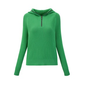 Live streaming of hooded sports style in stock, real shot of popular knitted base sweater, two strands of thick wool, autumn and winter base, core spun yarn