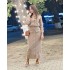 Old money style knitted sweater for women, 2023 autumn new style, unique temperament, pleated slim fit, slimming effect, lapel fur dress set