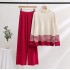 2023 Early Autumn New Casual Fashion Set Fashionable Aging Knitted Top Wide Leg Pants Two Piece Set for Women