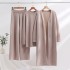 New loose knit three piece set for women's autumn long sleeved cardigan in Europe, cross-border trend, slimming and casual