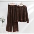 Xiaoxiangfeng casual outfit set for women, European and American fashion jacquard knitted top+wide leg pants, women's fashionable two-piece set