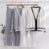 Knitted three piece set European fashion station sweater set Russian foreign trade casual loose slimming INS style 2023