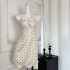 Your lazy Llanmiu expensive heiress polka dot lace patchwork dress for women 2024 summer new collection