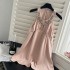 FUFU Qianjin Rose Spring/Summer Wrinkle Texture Acetate Handmade Nail Bead Sexy Hanging Neck Show Thin Dress