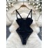 Pure desire spicy girl style camisole jumpsuit for women in summer, lace mesh straps, tight fitting and slimming design, chic top