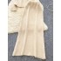 Autumn and winter new style small fragrance high-end V-neck single breasted knitted cardigan top two-piece set women's versatile skirt