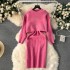 Sweater Women's Winter Set Design Feel Snowflake Hot Diamond Long Sleeve Top Versatile Bottom Tank Top Skirt Two Piece Set Dress