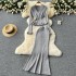 Korean style slimming suit for women's autumn and winter socialites, slim fit knitted cardigan jacket, high waist slim fit fish tail skirt