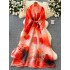 European and American style large edition dress for women, fashionable and stylish, versatile with a lapel and waist cinching strap, medium to long pleated printed jacket